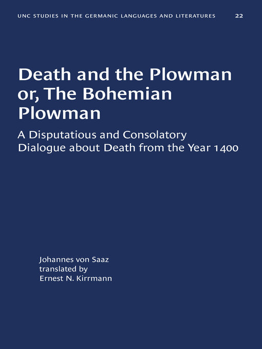 Title details for Death and the Plowman or, the Bohemian Plowman by Johannes von Saaz - Available